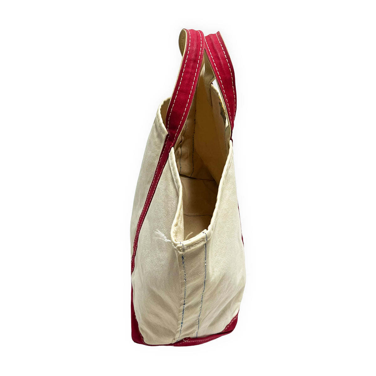 80's L.L.Bean BOAT AND TOTE ナチュラル X レッド Size (Large)