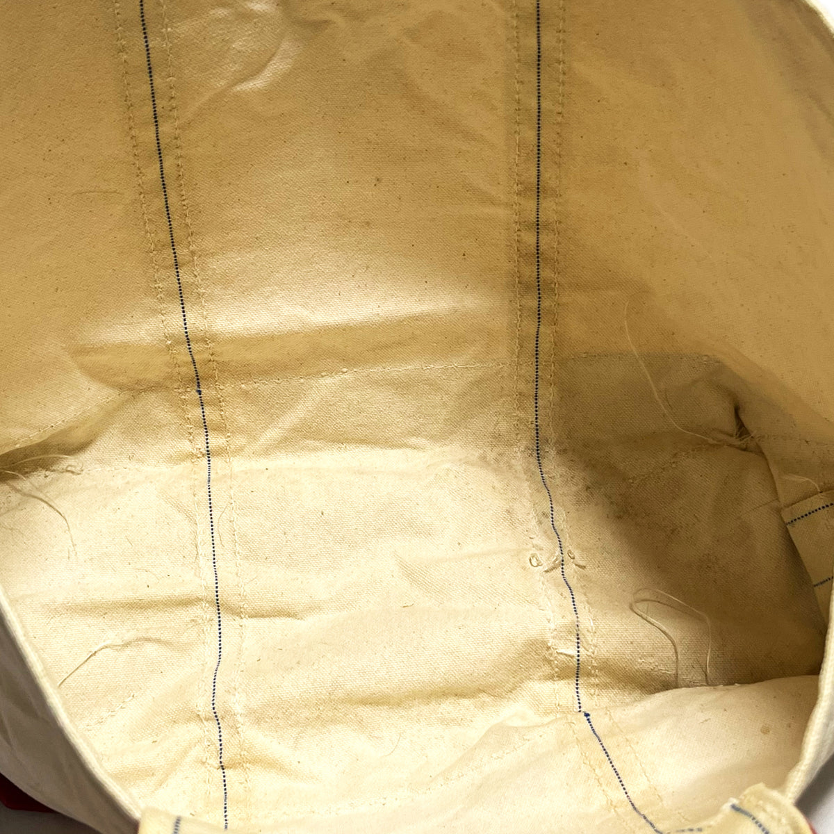 80's L.L.Bean BOAT AND TOTE ナチュラル X レッド Size (Large)