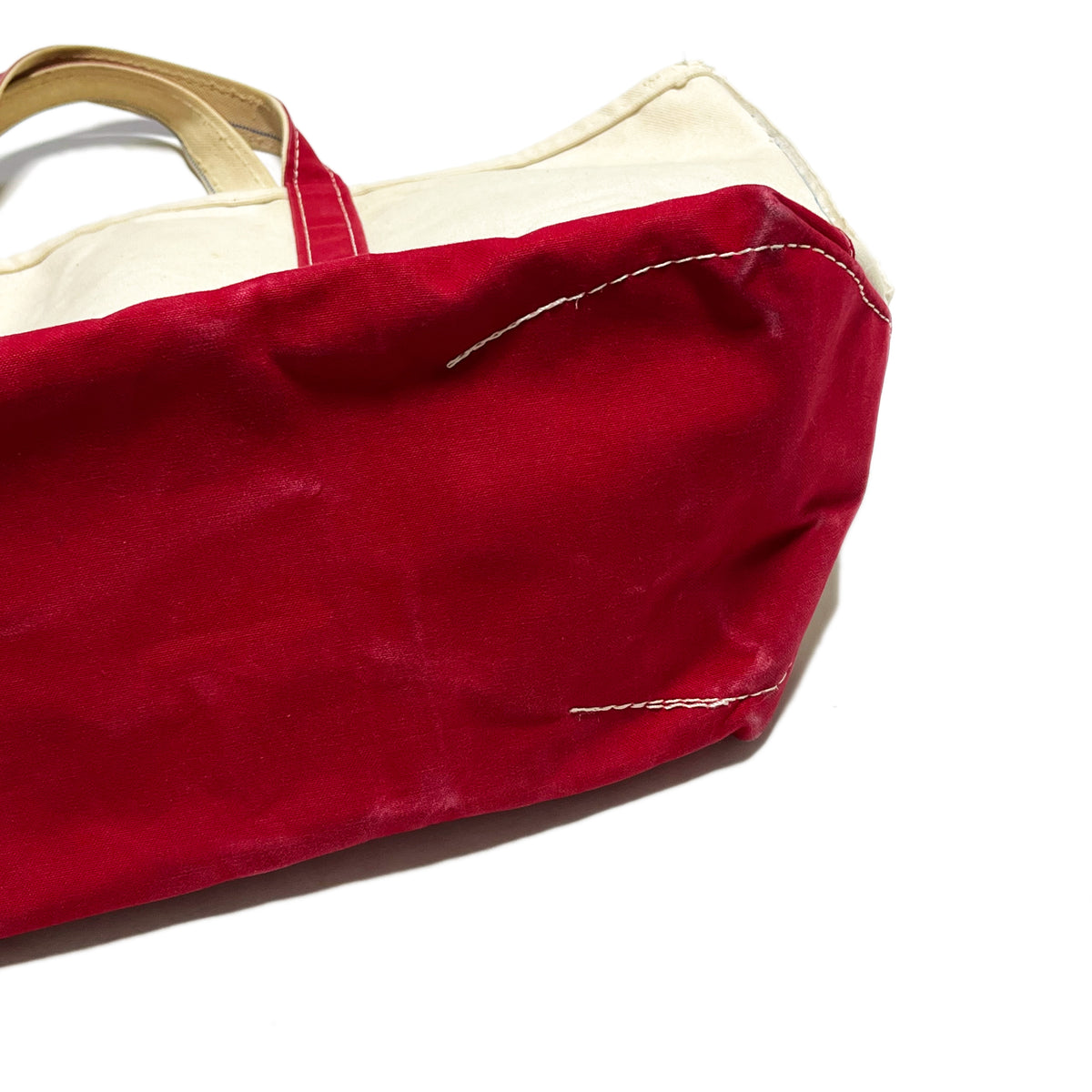 80's L.L.Bean BOAT AND TOTE ナチュラル X レッド Size (Large)