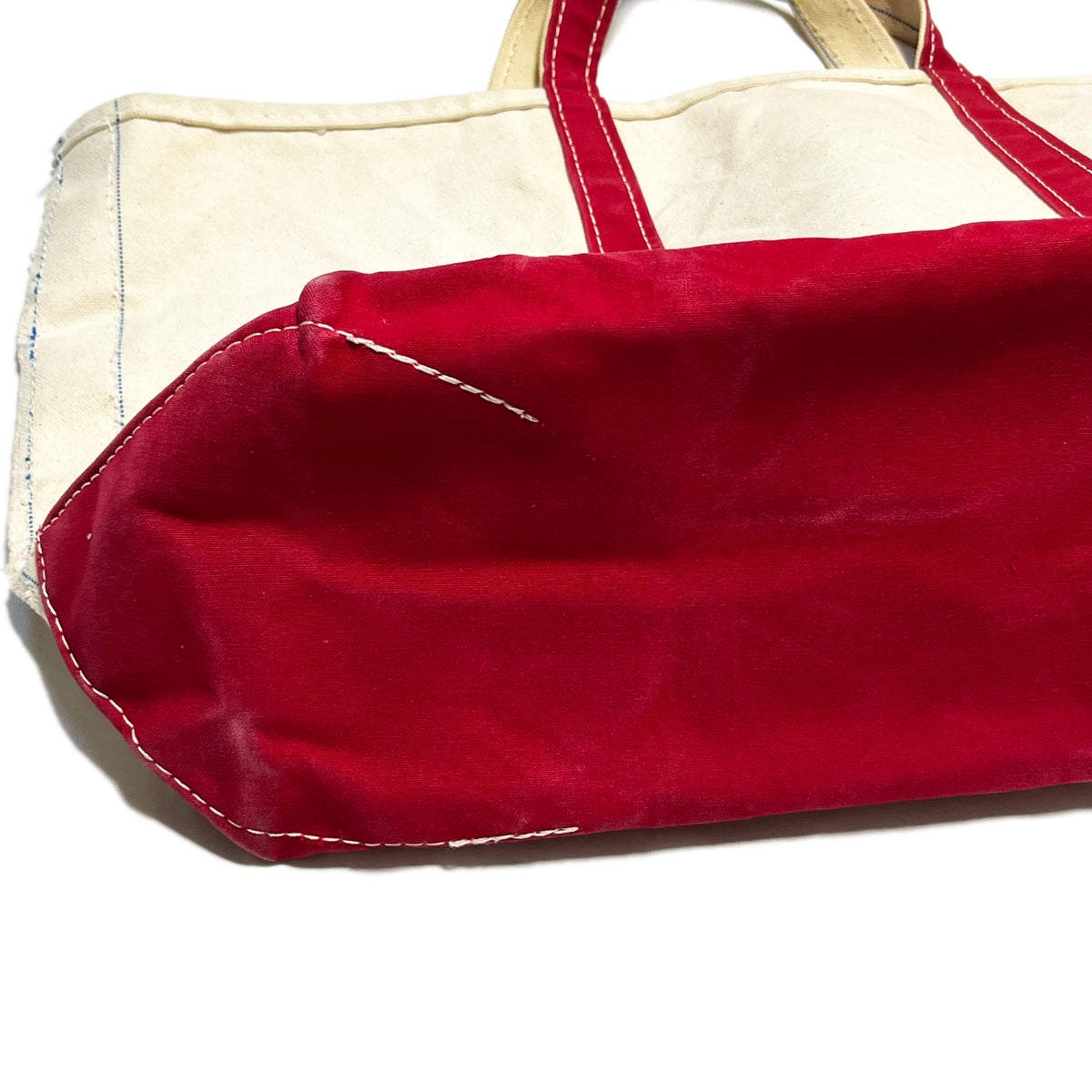 80's L.L.Bean BOAT AND TOTE ナチュラル X レッド Size (Large)