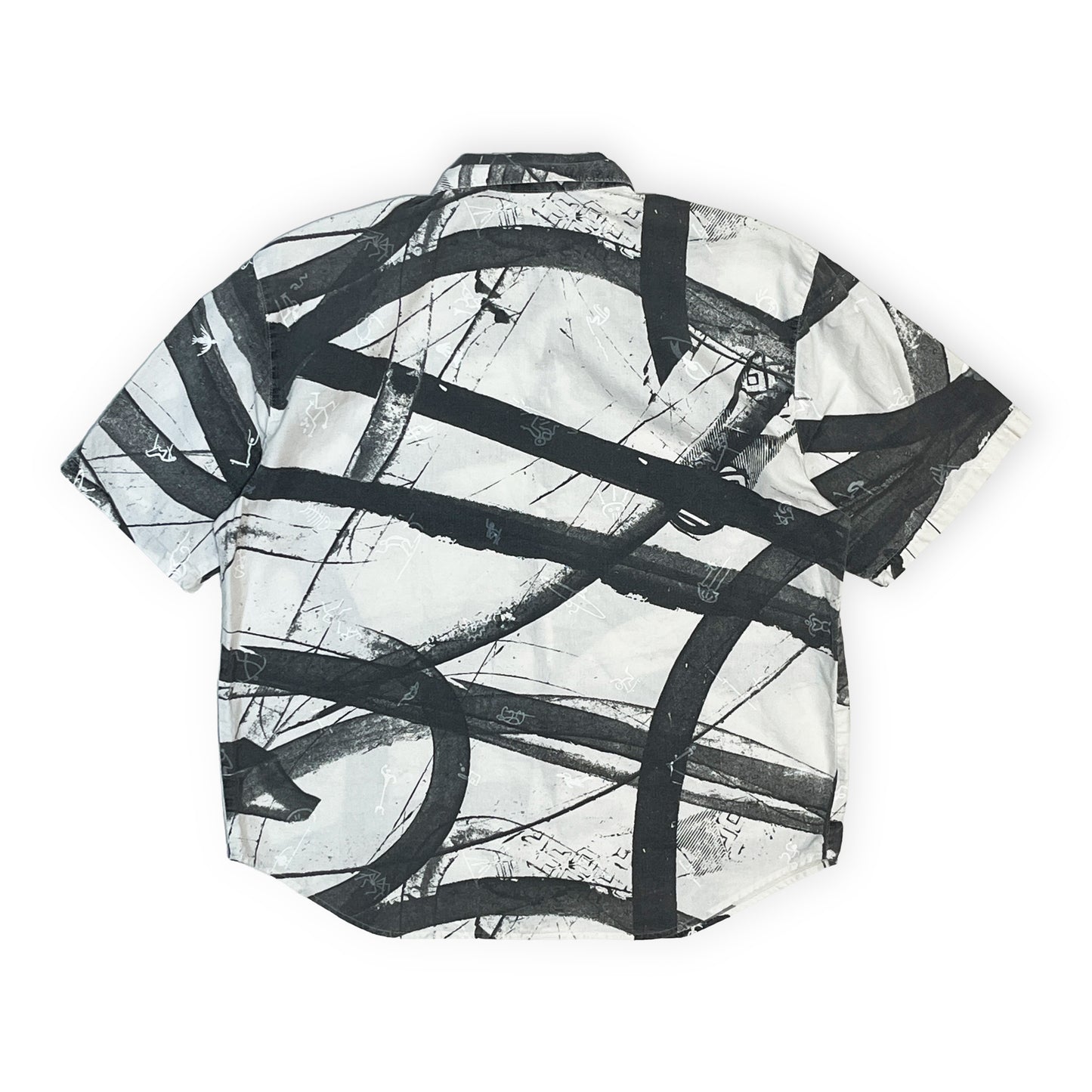 80's〜 JIMMY'Z Cotton S/S SH Abstract Pattern Size (S) レア！