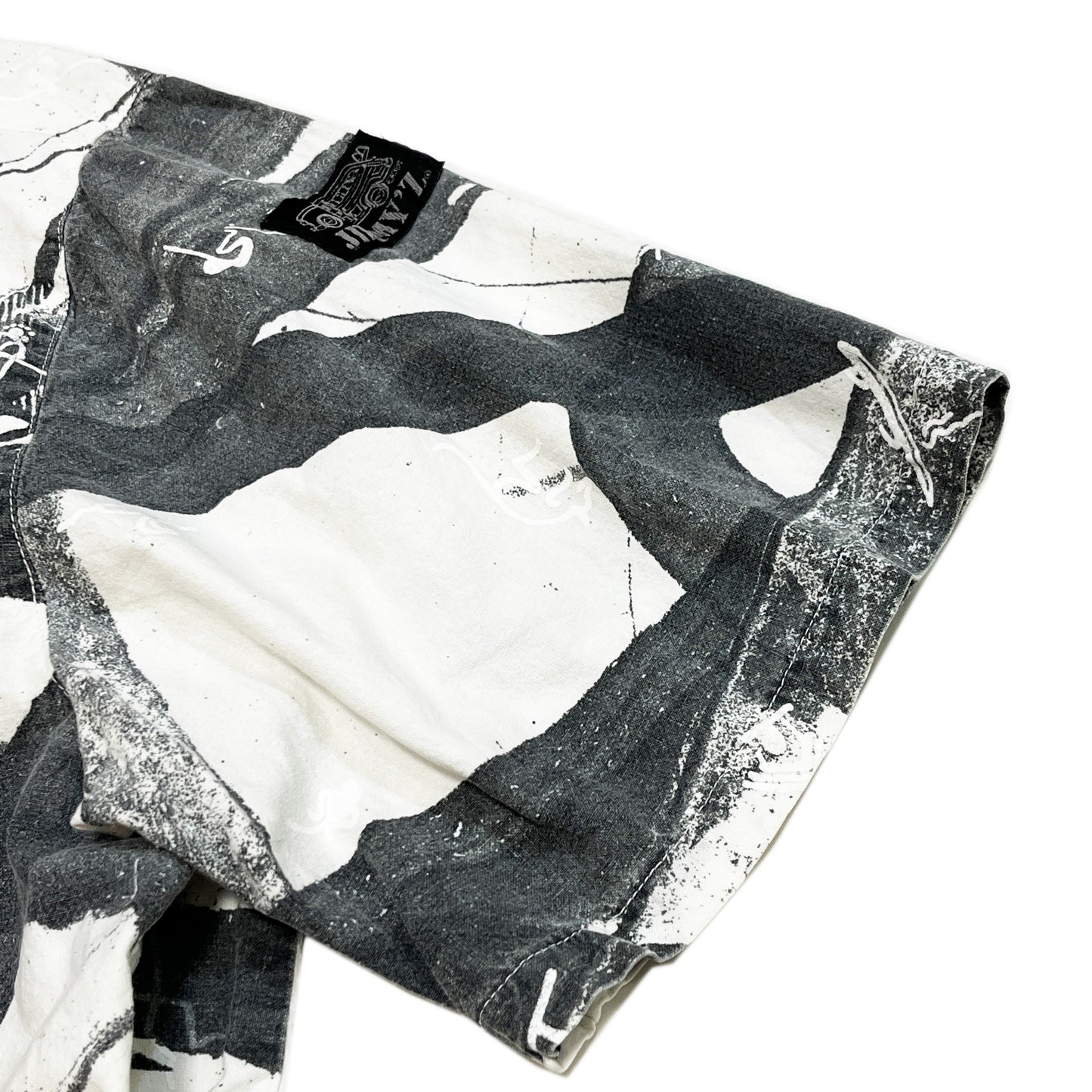 80's〜 JIMMY'Z Cotton S/S SH Abstract Pattern Size (S) レア！