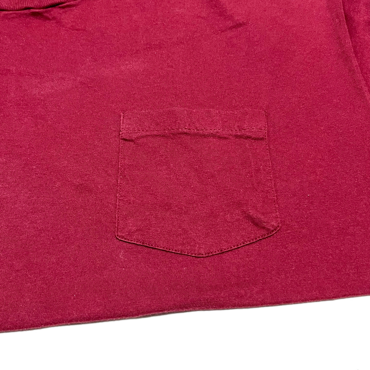 90's Hanes Pocket T バーガンディー Size (XL) グッドカラー！