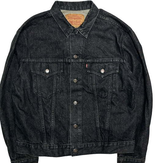 80's Levi's 75505 先染め Black Denim JKT  濃黒 カナダ製 Size (46) ビッグサイズ！