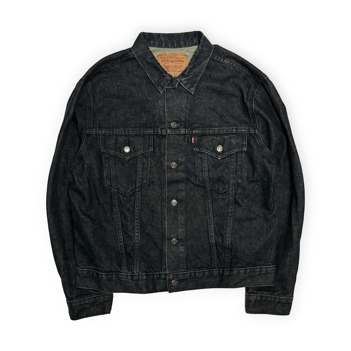 80's Levi's 75505 先染め Black Denim JKT  濃黒 カナダ製 Size (46) ビッグサイズ！