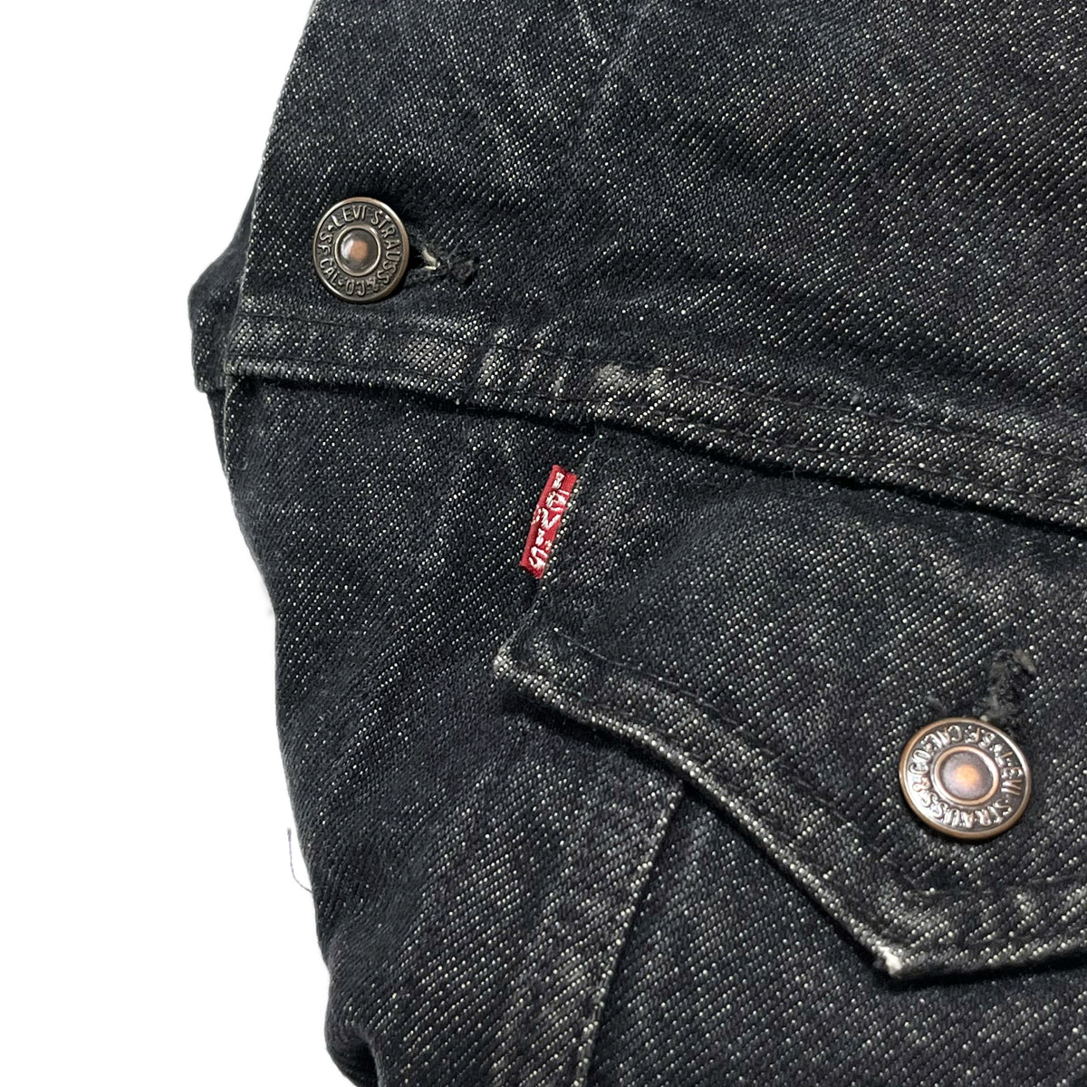 80's Levi's 75505 先染め Black Denim JKT  濃黒 カナダ製 Size (46) ビッグサイズ！