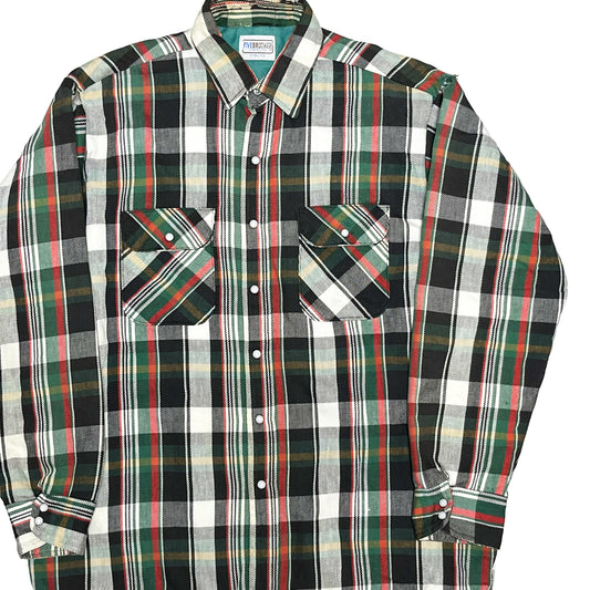 80's FIVEBROTHER Quilting Nel SH 好配色パターン Size (XL)