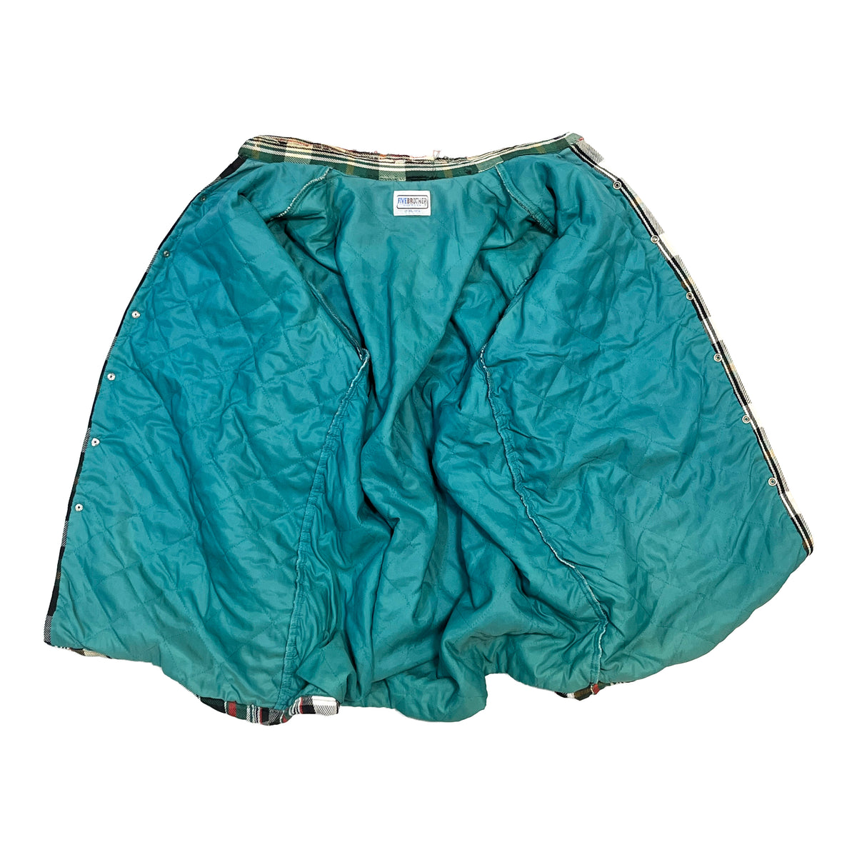 80's FIVEBROTHER Quilting Nel SH 好配色パターン Size (XL)