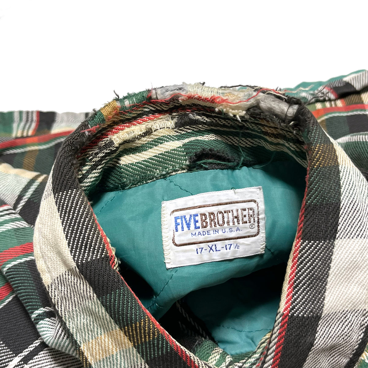 80's FIVEBROTHER Quilting Nel SH 好配色パターン Size (XL)