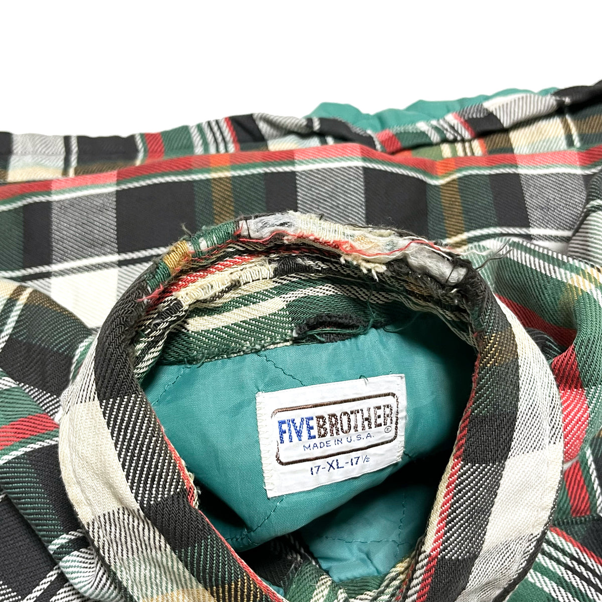 80's FIVEBROTHER Quilting Nel SH 好配色パターン Size (XL)
