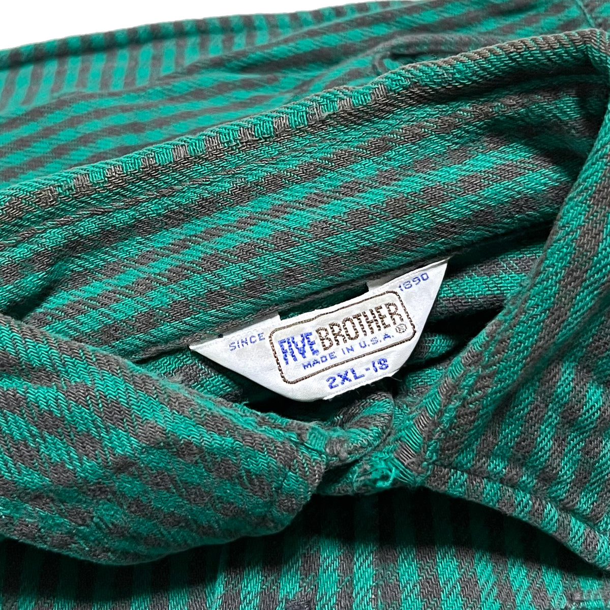 70's FIVEBROTHER Nel SH 千鳥格子 好配色チェック Size (2XL)