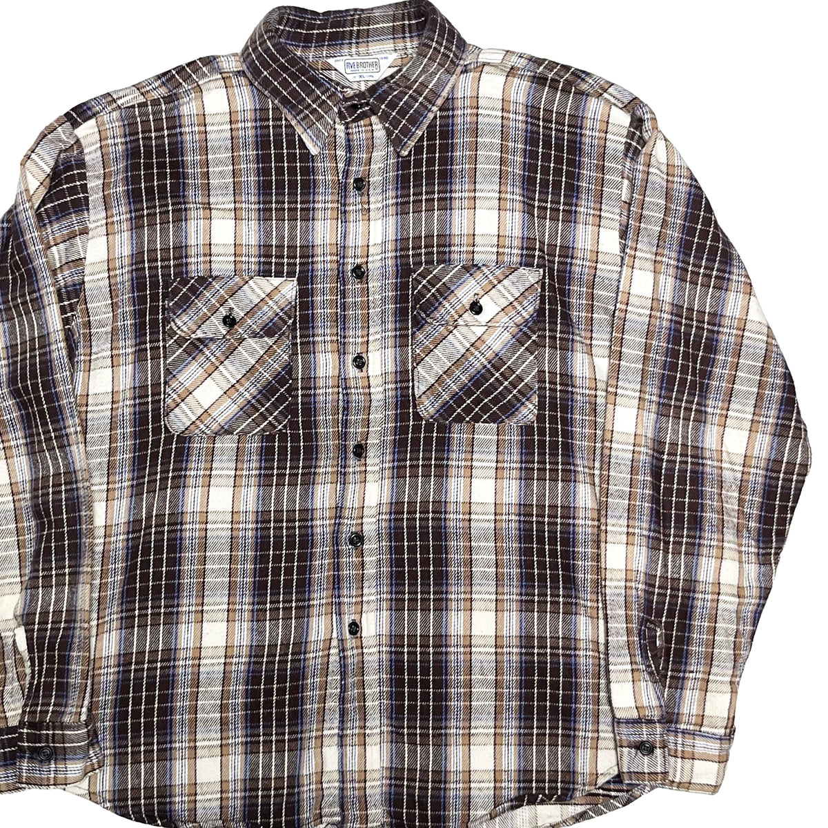 70's FIVEBROTHER Nel SH 好配色チェック Size (XL)