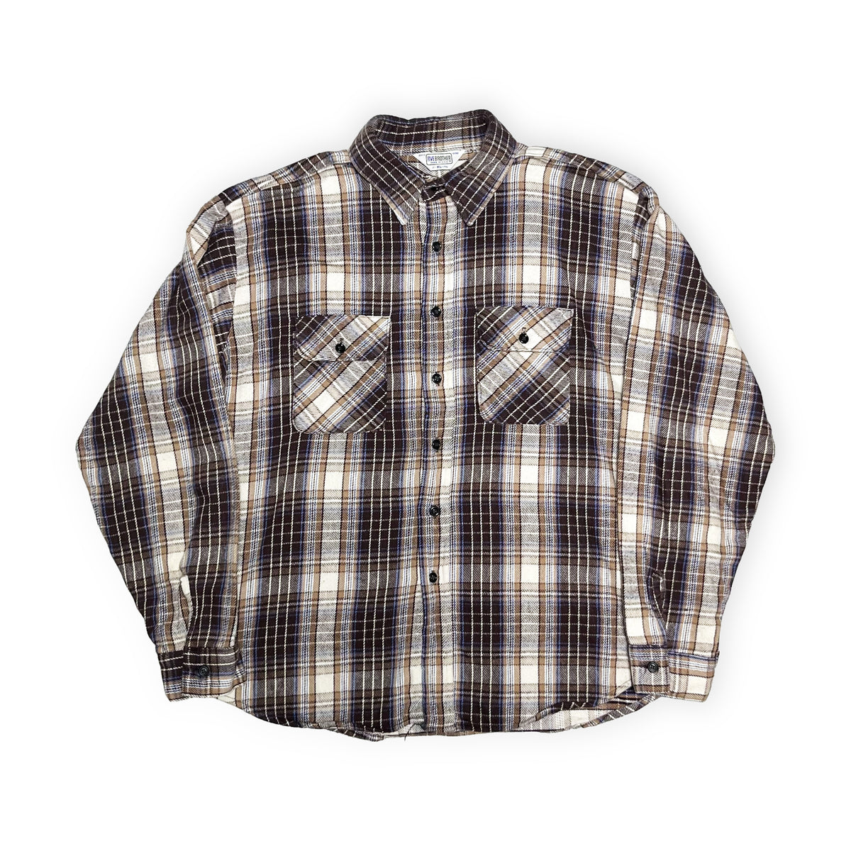 70's FIVEBROTHER Nel SH 好配色チェック Size (XL)