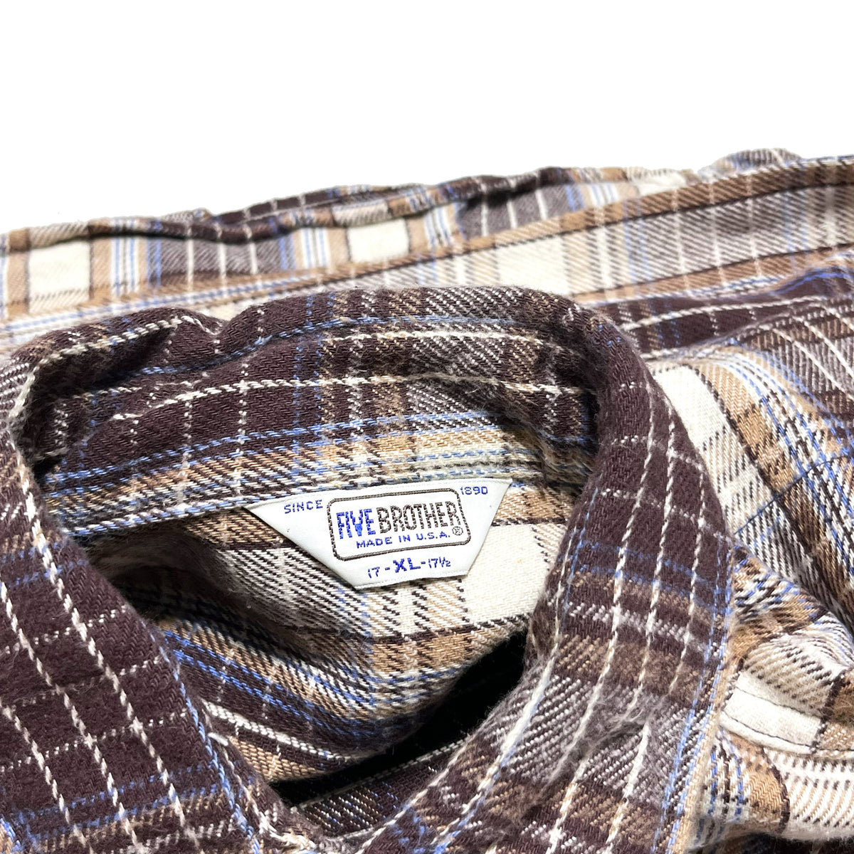 70's FIVEBROTHER Nel SH 好配色チェック Size (XL)