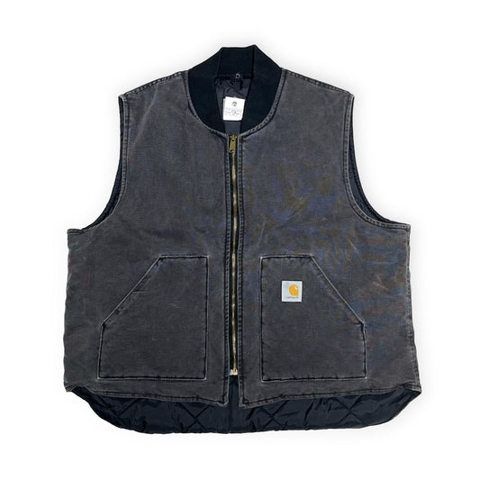 アメリカ製 Carhartt Duck Vest ブラック Size (2XL-R)