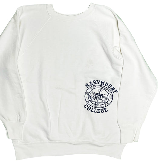 50's〜 Unknown "MARYMOUNT COLLEGE" Sweat ミスプリント？ 脇ガゼット Size (XL)位 激レア！