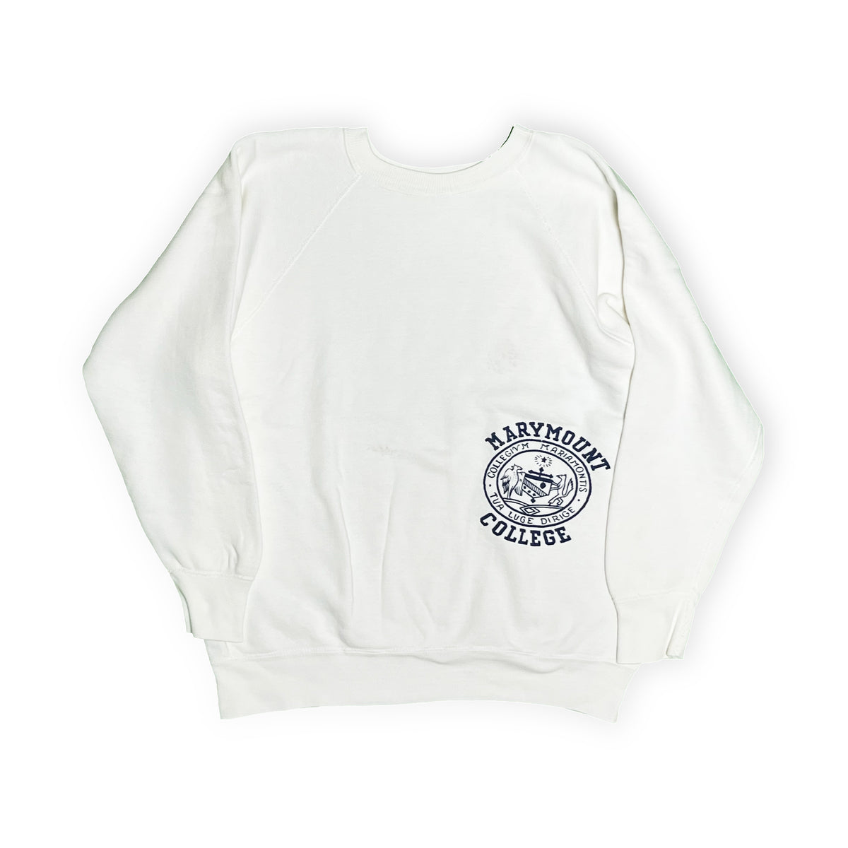 50's〜 Unknown "MARYMOUNT COLLEGE" Sweat ミスプリント？ 脇ガゼット Size (XL)位 激レア！