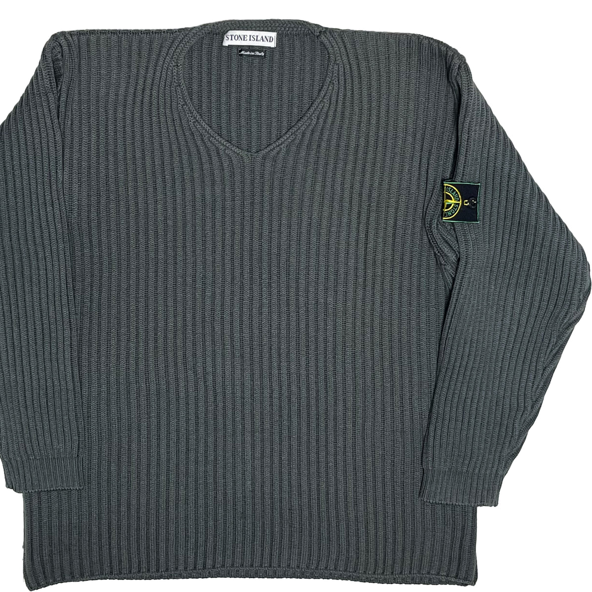 90's Stone Island V-Neck Wool Sweater  Size (S)