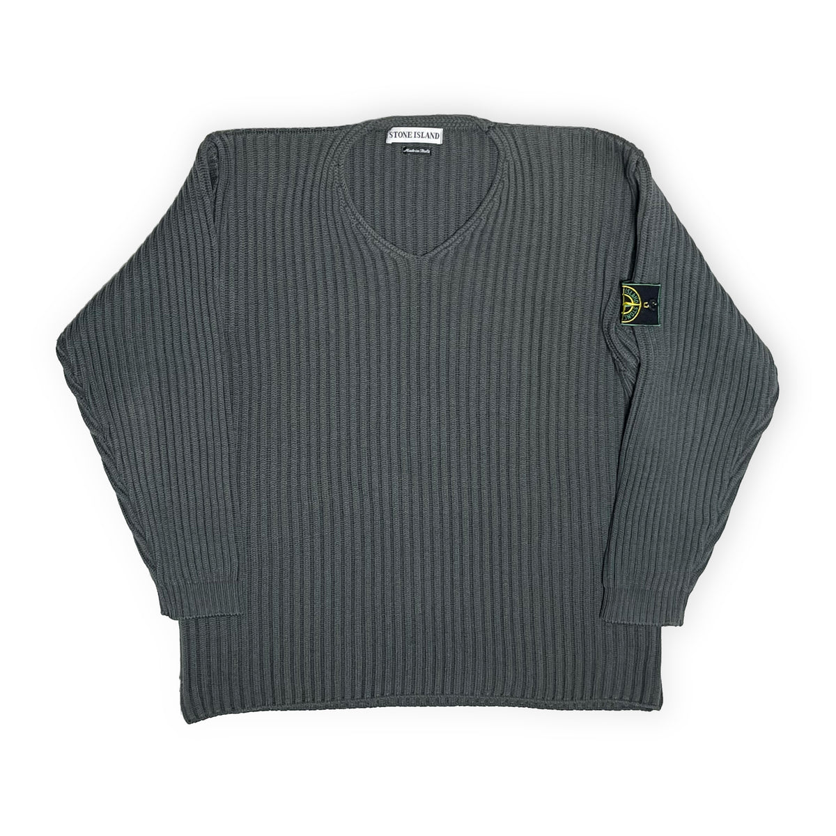 90's Stone Island V-Neck Wool Sweater  Size (S)