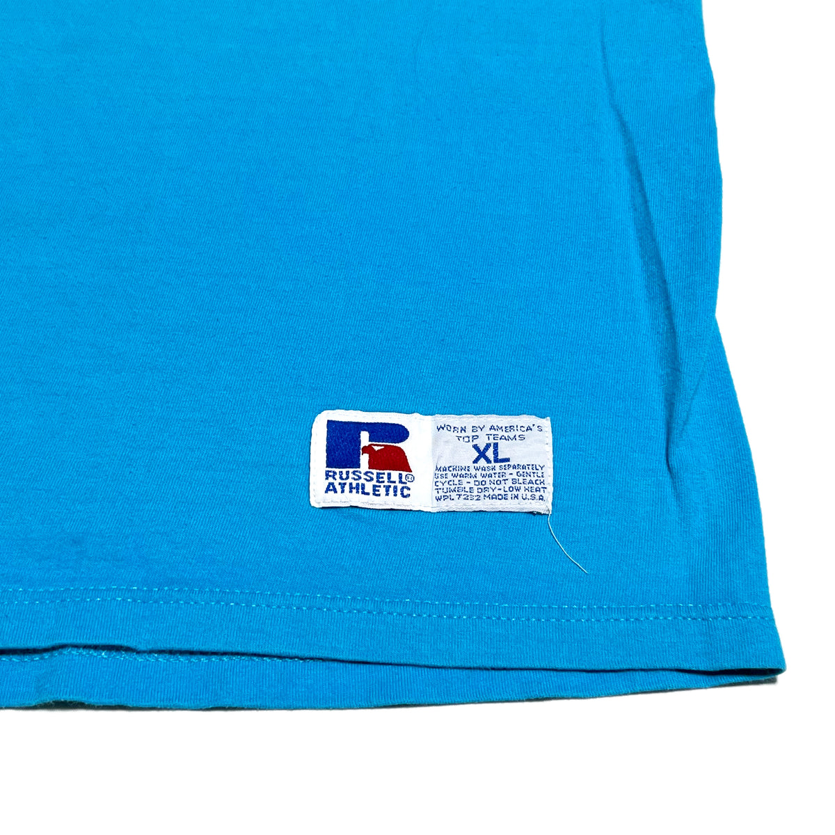 90's Russell Blank T ターコイズ Size (XL) レアカラー！