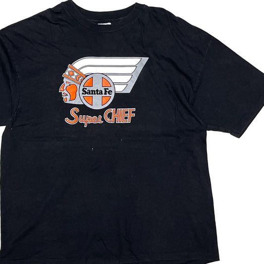 80's〜 Hanes Santa Fe Railway "Super CHIEF" T Size (XXL) ビッグサイズ！