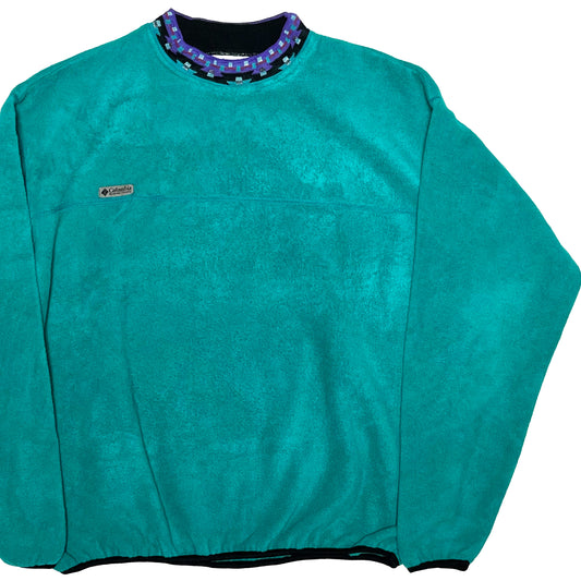 90's Columbia Fleece Geometric Trim Crew Size (XL) アメリカ製