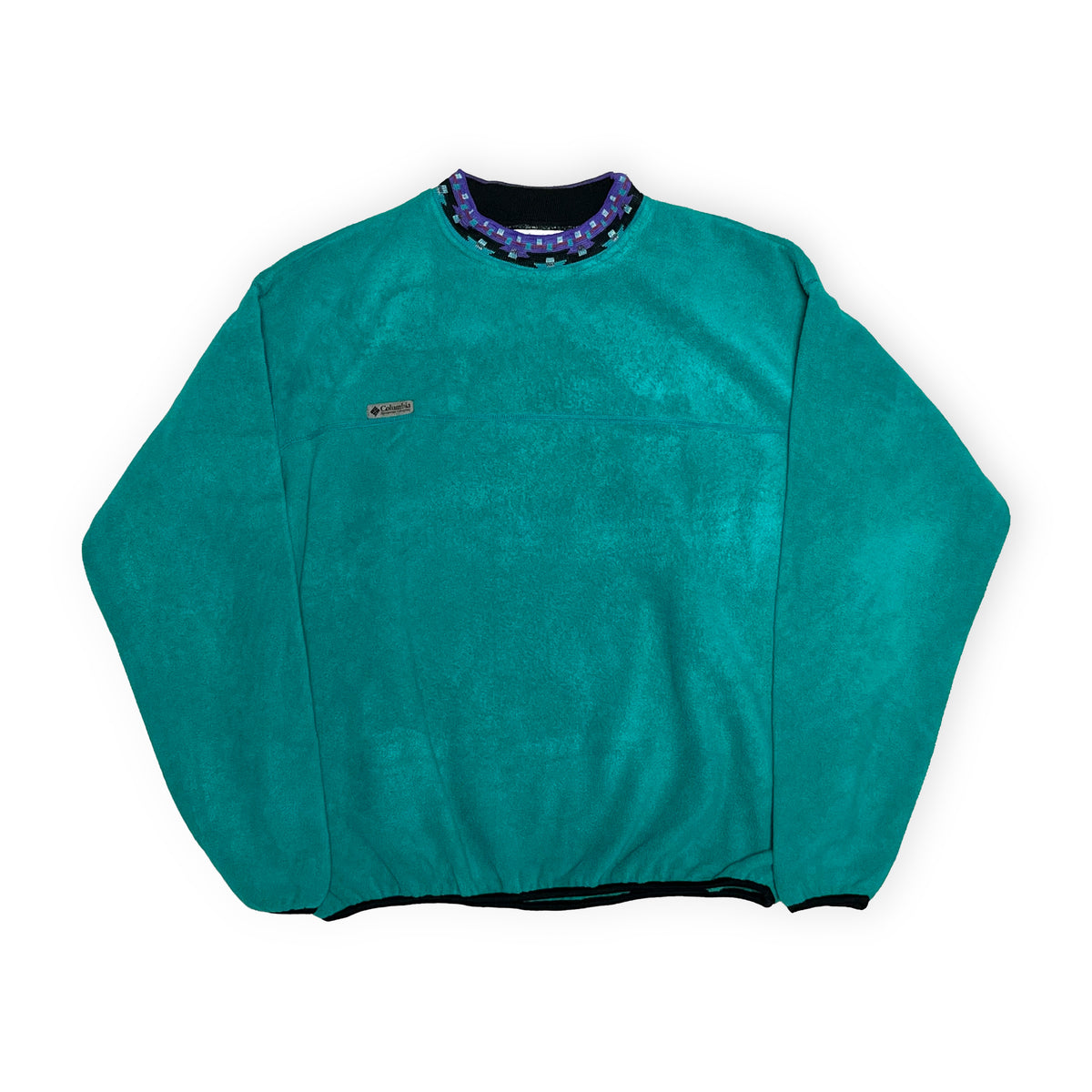 90's Columbia Fleece Geometric Trim Crew Size (XL) アメリカ製