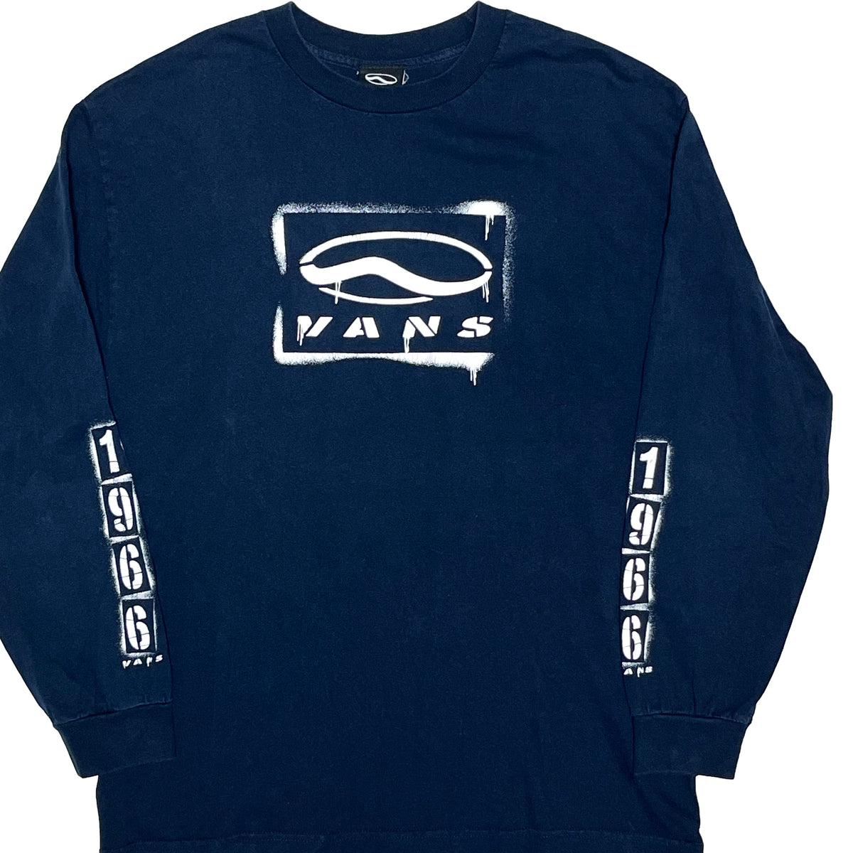 90's〜 VANS L/S T 両袖プリント ネイビー Size (L)位