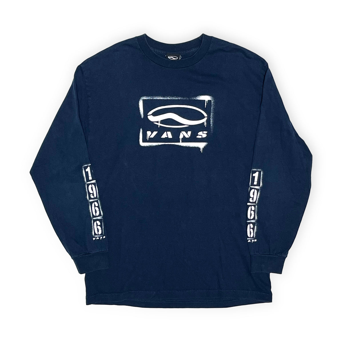 90's〜 VANS L/S T 両袖プリント ネイビー Size (L)位