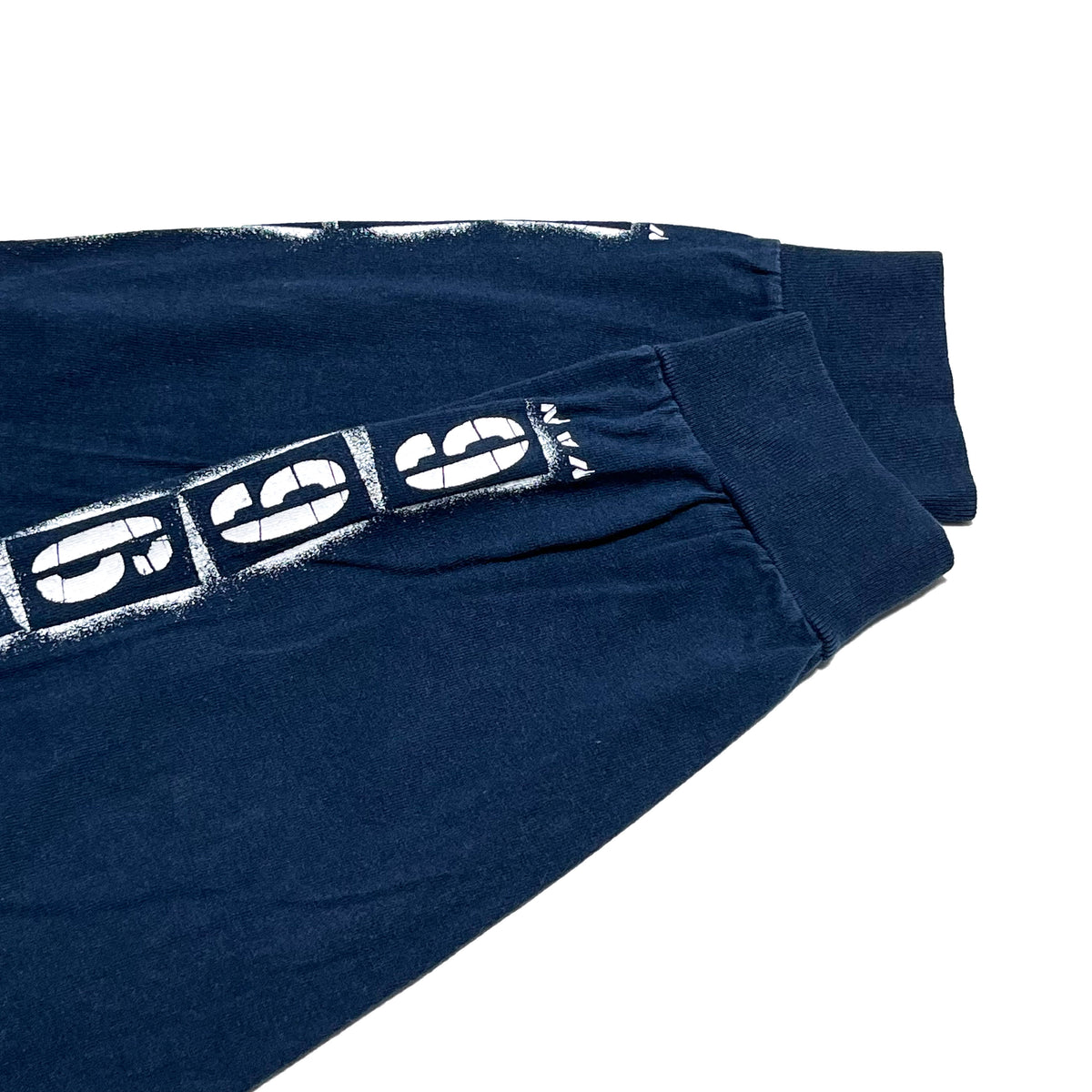 90's〜 VANS L/S T 両袖プリント ネイビー Size (L)位