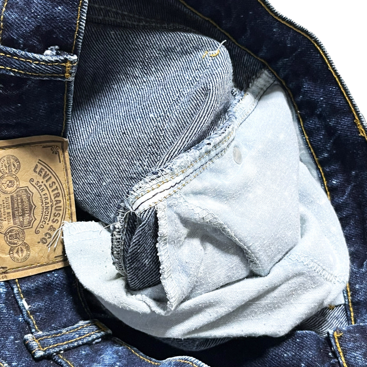 90's Levi's Galactic Wash Denim PT "SILVAR MEDAL" Size (W34.5 L30)位