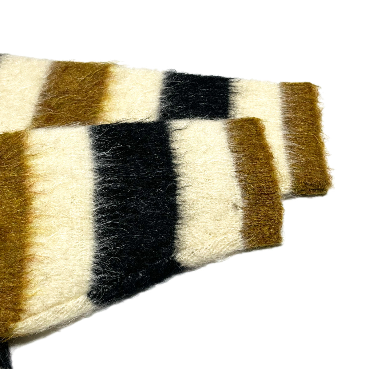 70's Minnesota Woolen Mohair Cardigan "Border Pattern" Size (L) ビッグサイズ！