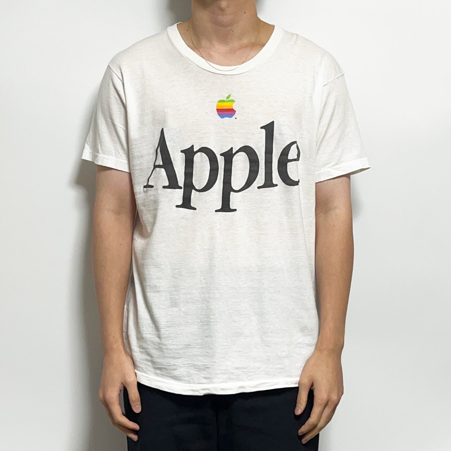 80's Hanes Apple T レインボーロゴ Size (L)