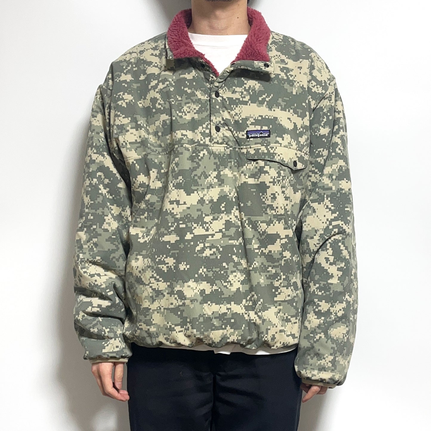 00s PATAGONIA MARS REVERSIBLE PILE JKT L ディテール 6 デジタルサイバーアーク（USMC）の迷彩柄 マールカラーのフ