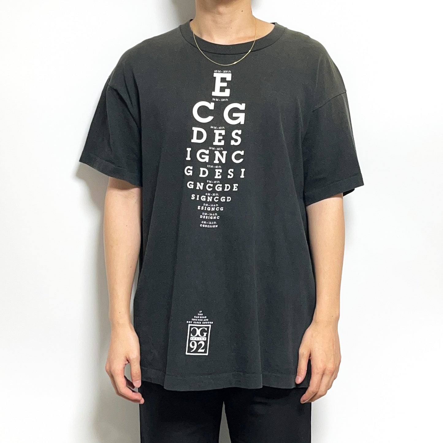 90's CG Desgin Print T Eye Chart Size (XL)