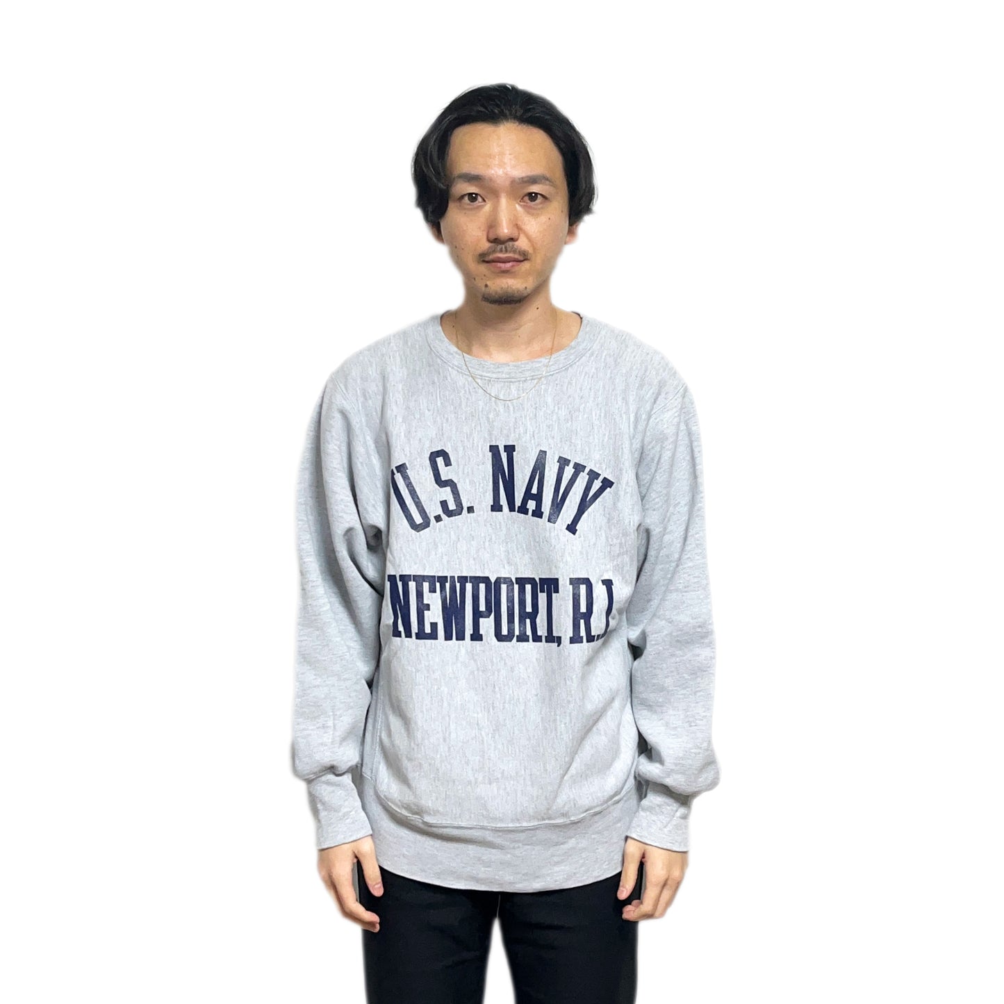 80's Champion R/W "U.S.NAVY NEWPORT.R.I." Size (L) レア！