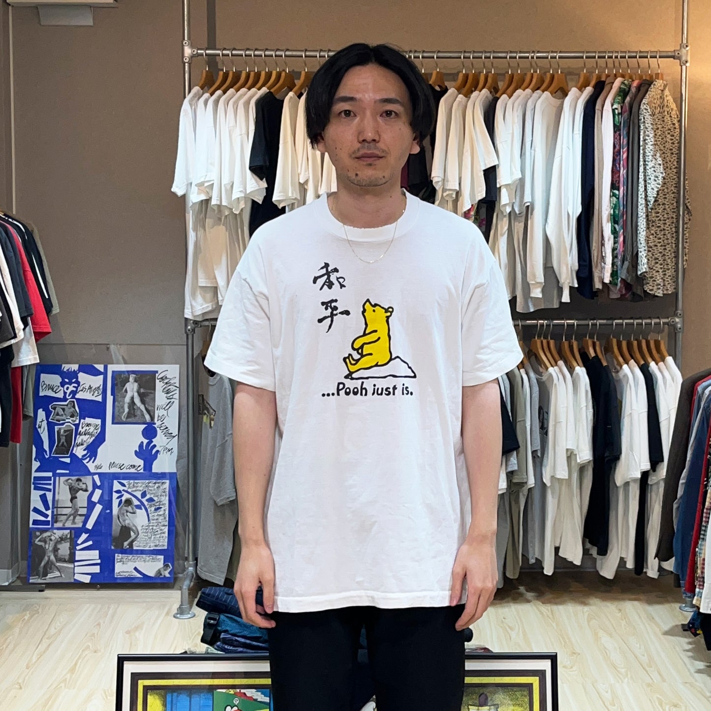 90's FRUIT OF THE LOOM Pooh 和平 T Size (XL)