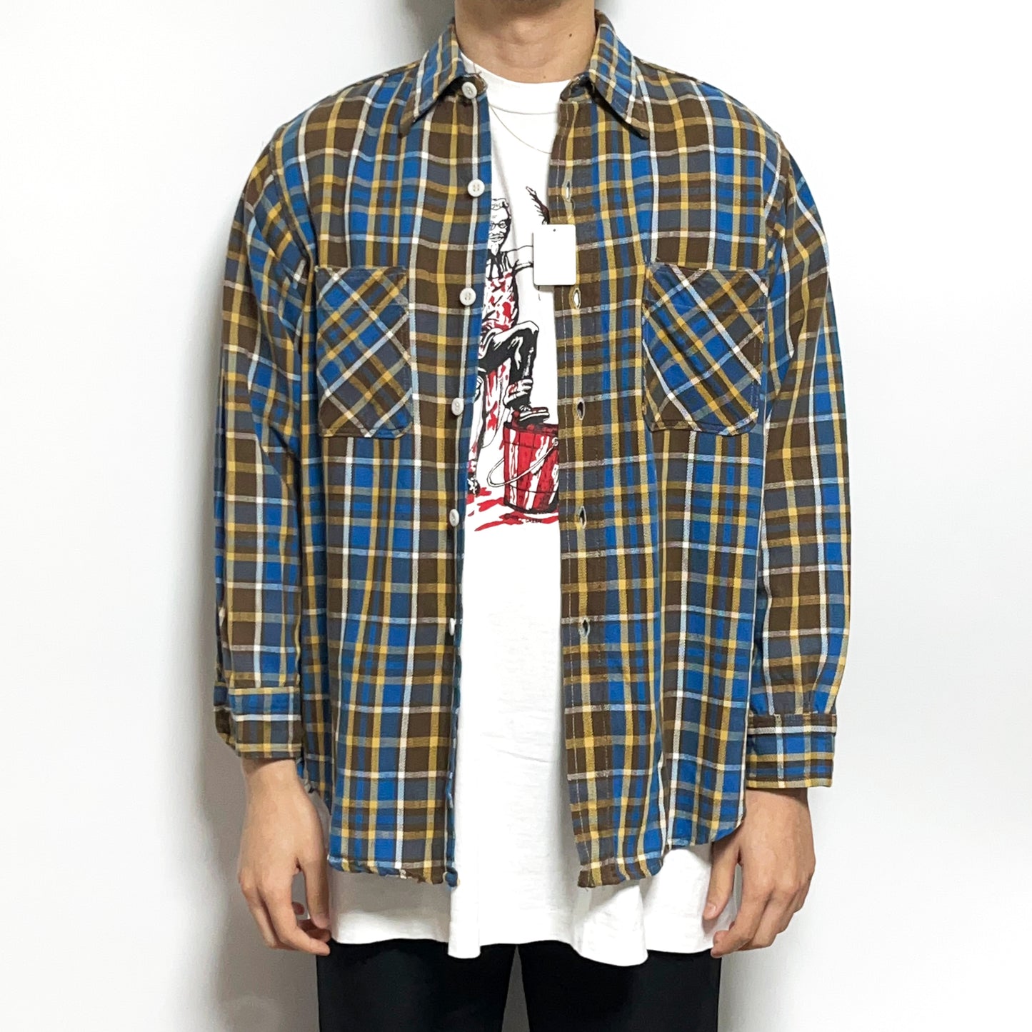60's〜 Grants Nel SH 好配色チェック Size (M)