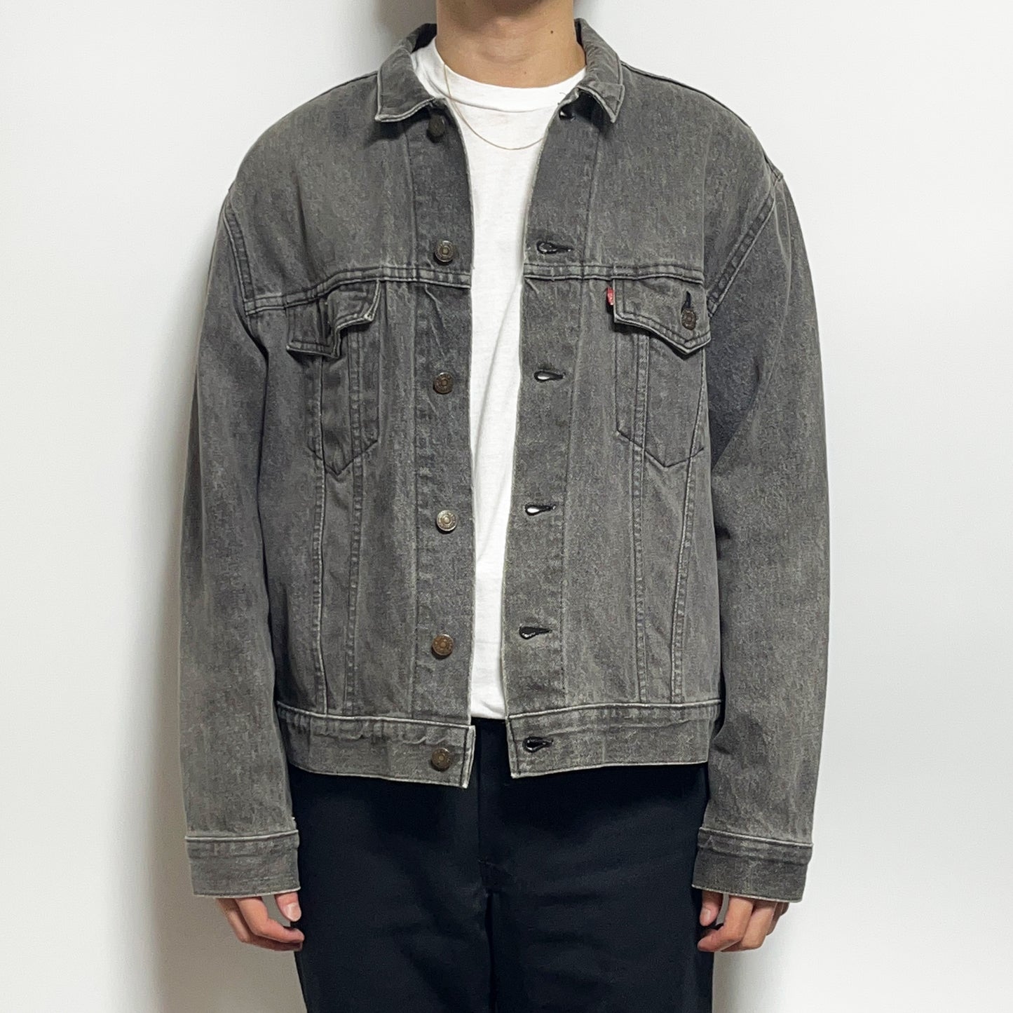 80's〜 Levi's 75505 Black Denim JKT Size (46)位 カナダ製