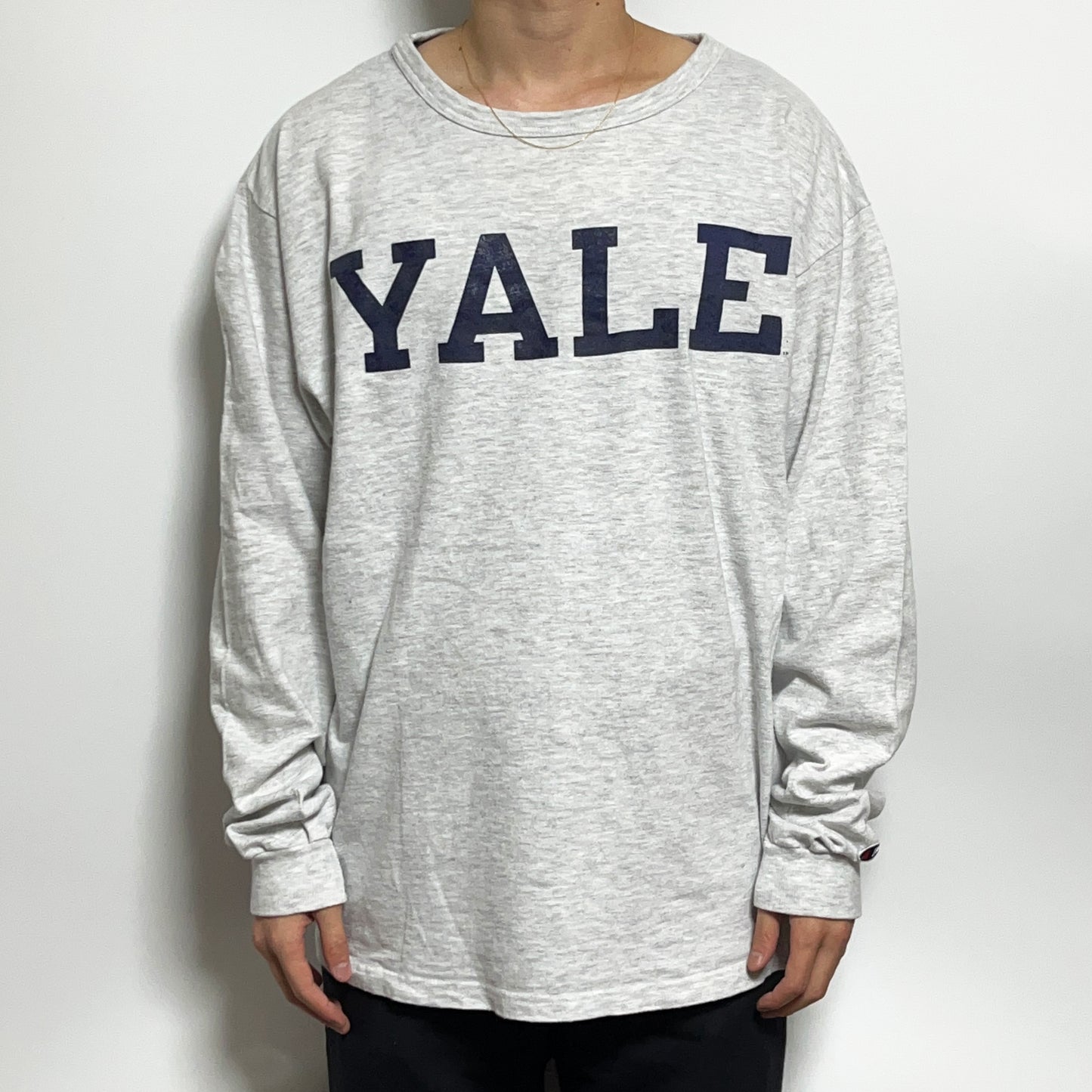 90's Champion L/S T "YALE" Size (XL)