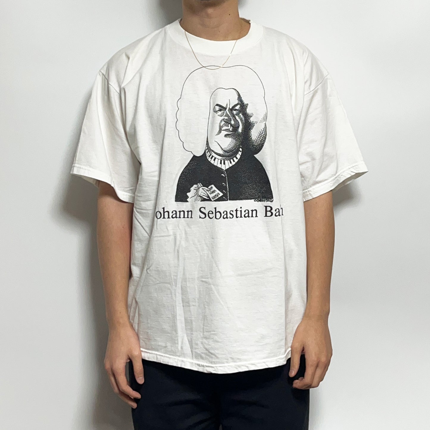 90's SIERRA TEEZ Largely Literary Series "Johann Sebastian Bach" T Size (XL)