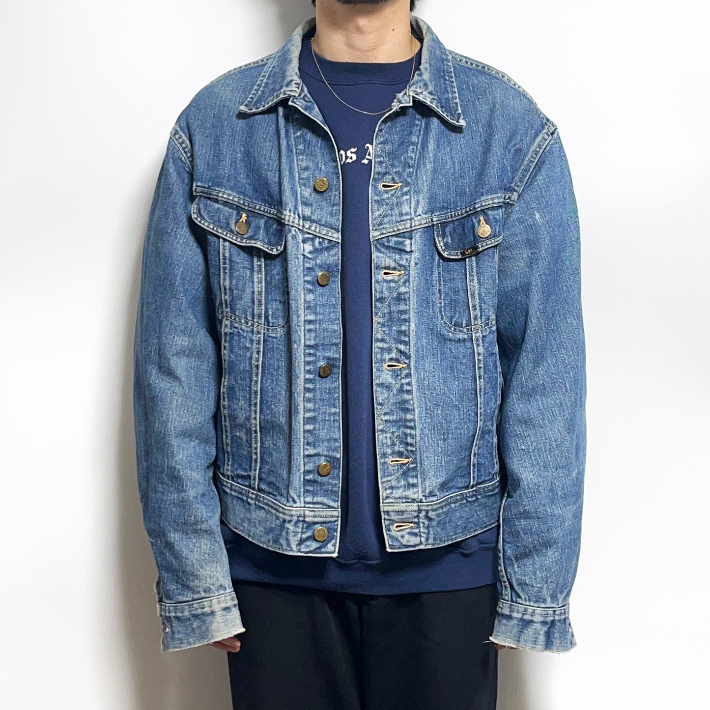 60s〜 Lee 101-J Denim JKT 46-LONG レア モデル着用 青いジーンジャケット Tシャツ
