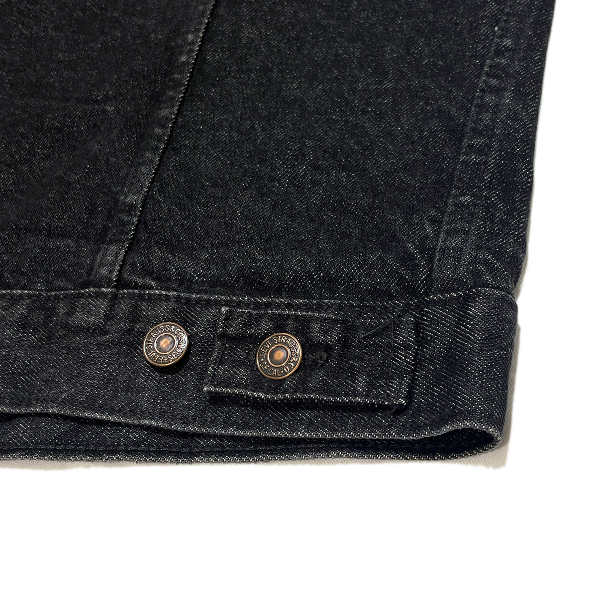80's Levi's 75505 先染め Black Denim JKT  濃黒 カナダ製 Size (46) ビッグサイズ！