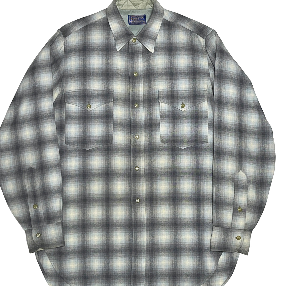 50's Pendleton Wool SH 極上配色 オンブレチェック Size (15 1/2)