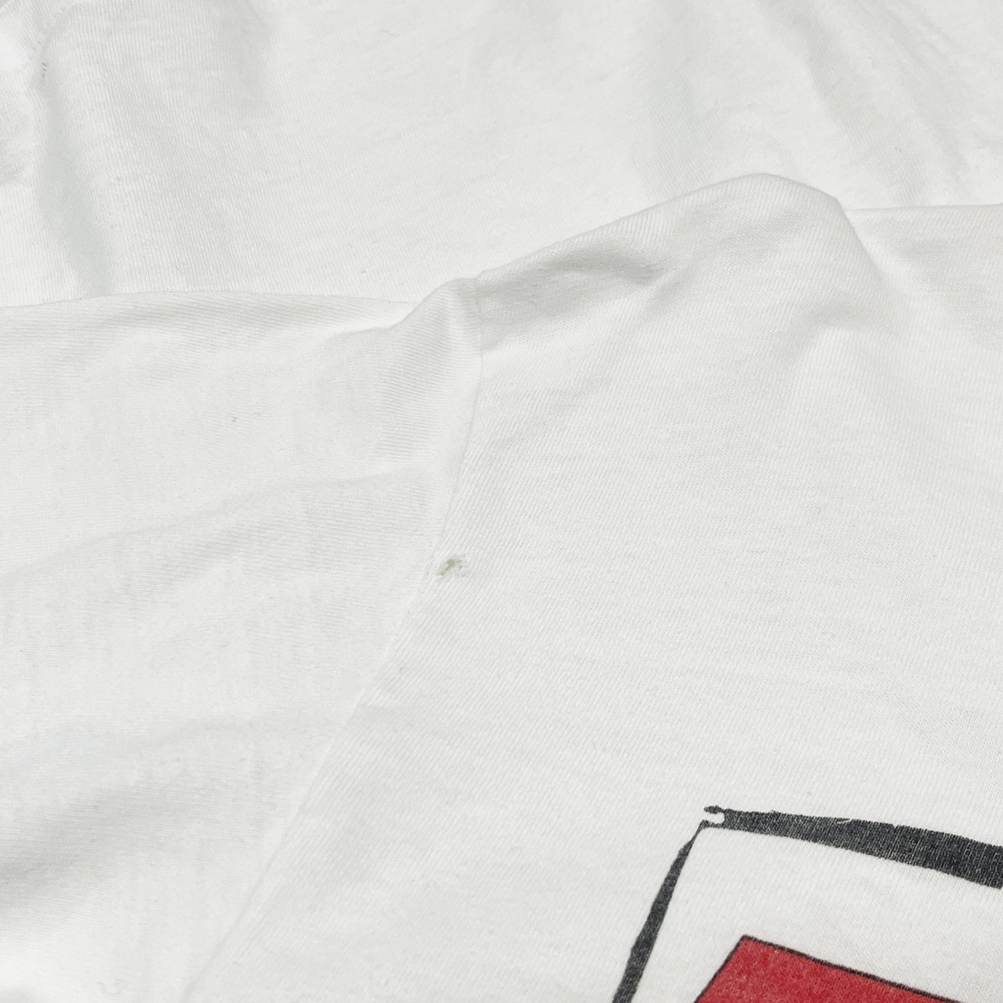 80s〜 Hanes THRASHER T M ディテール 2 白ベースの素材感