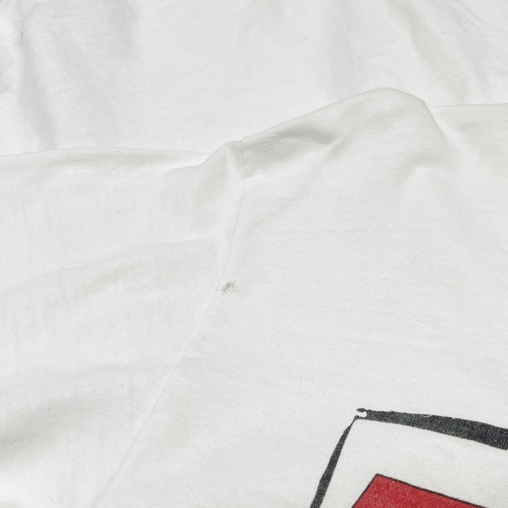 80s〜 Hanes THRASHER T M ディテール 2 白ベースの素材感