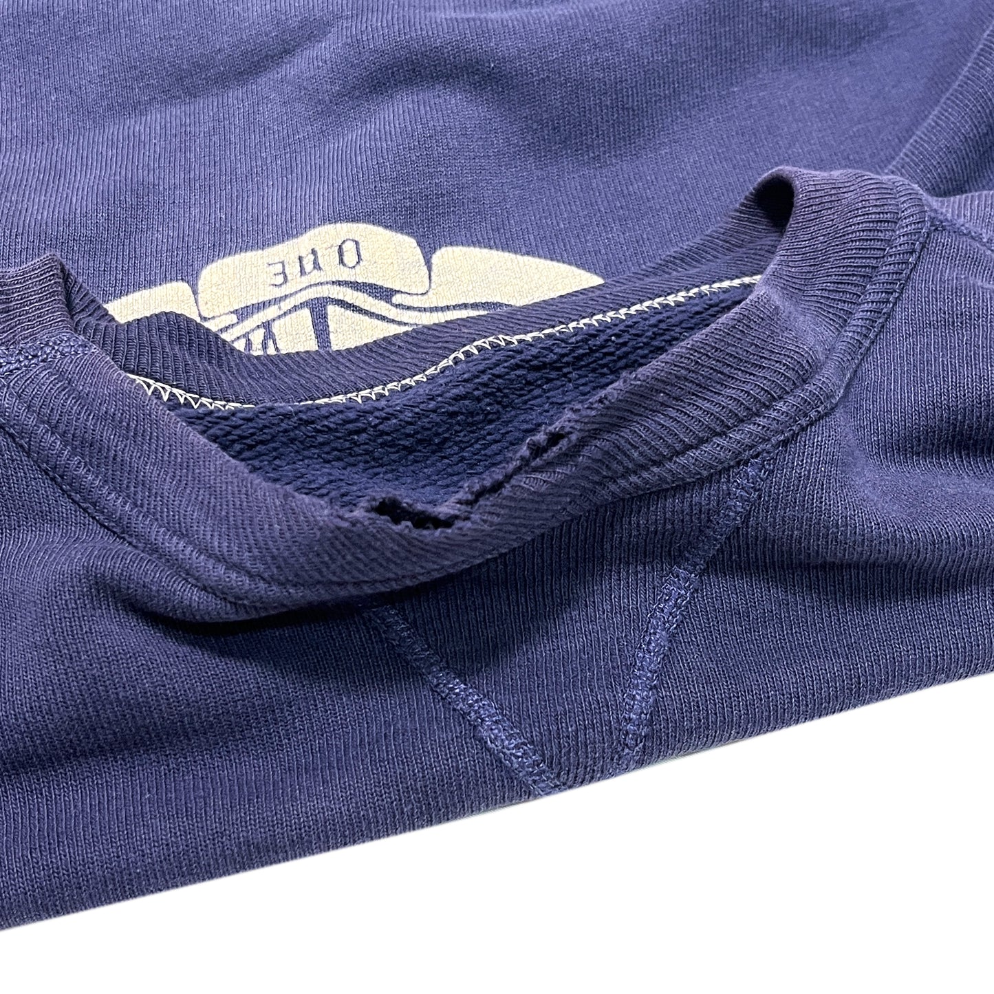 50's〜 UnKnown Vintage 前V Sweat "Flocky Back Print" Size (L)位