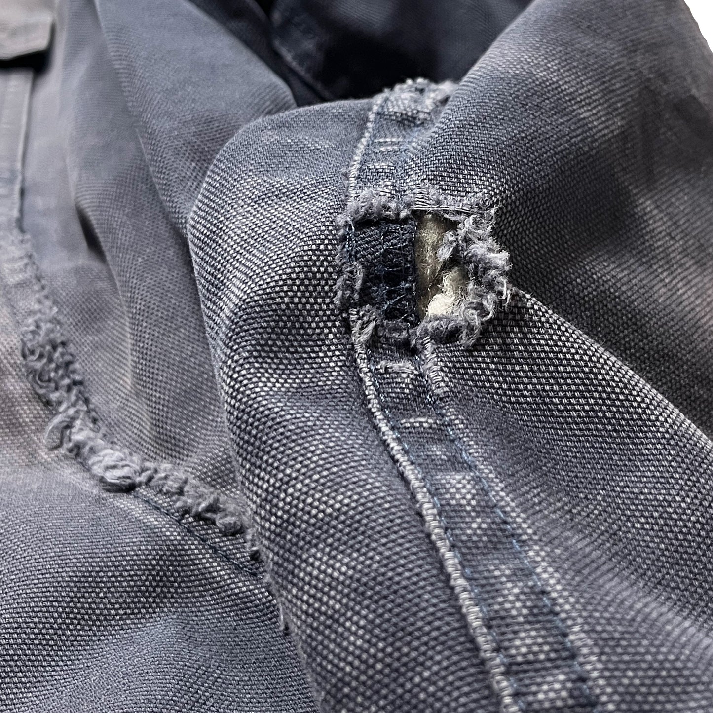 00s Old Supreme Duck JKT Carhartt サンプリング フェード L ディテール 3 破れ 素材の質感 縫い目