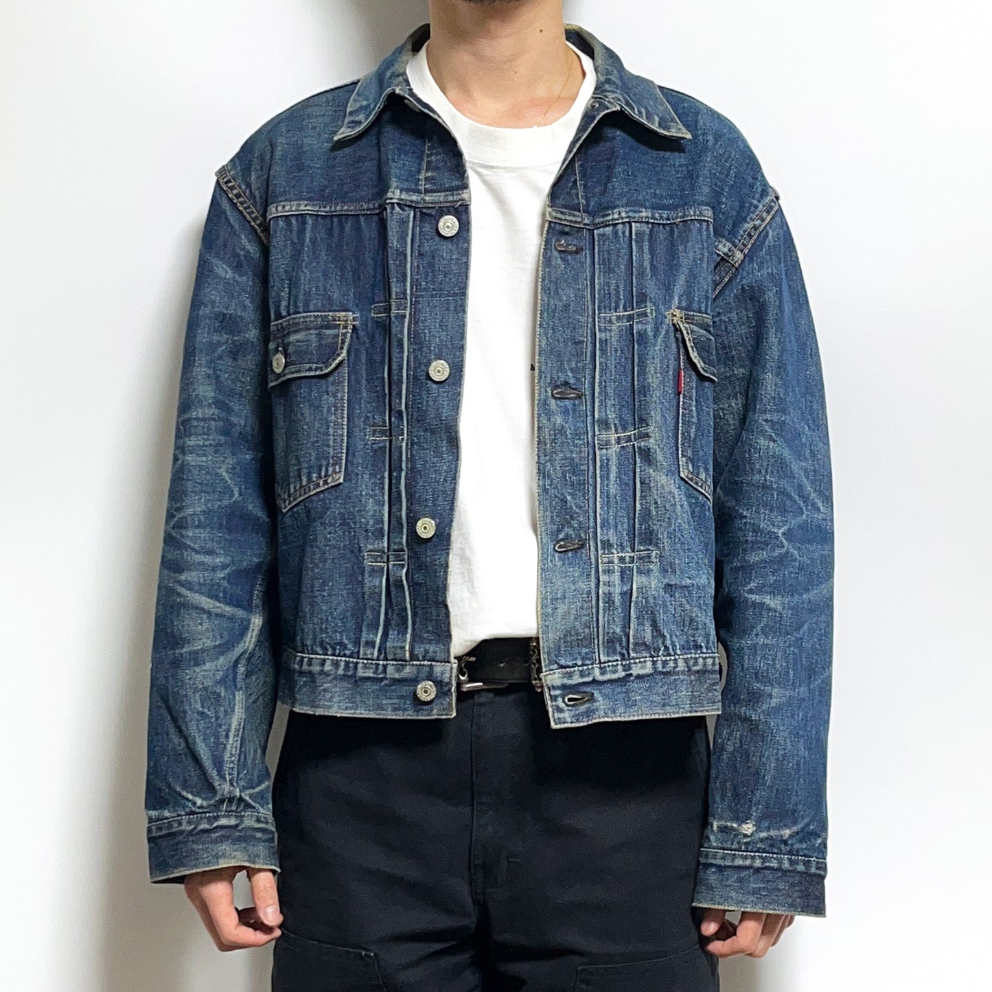 50's Levi's 507XX Denim JKT 片面赤タブ ハギ付き 極上色落ち Size (44-46)位