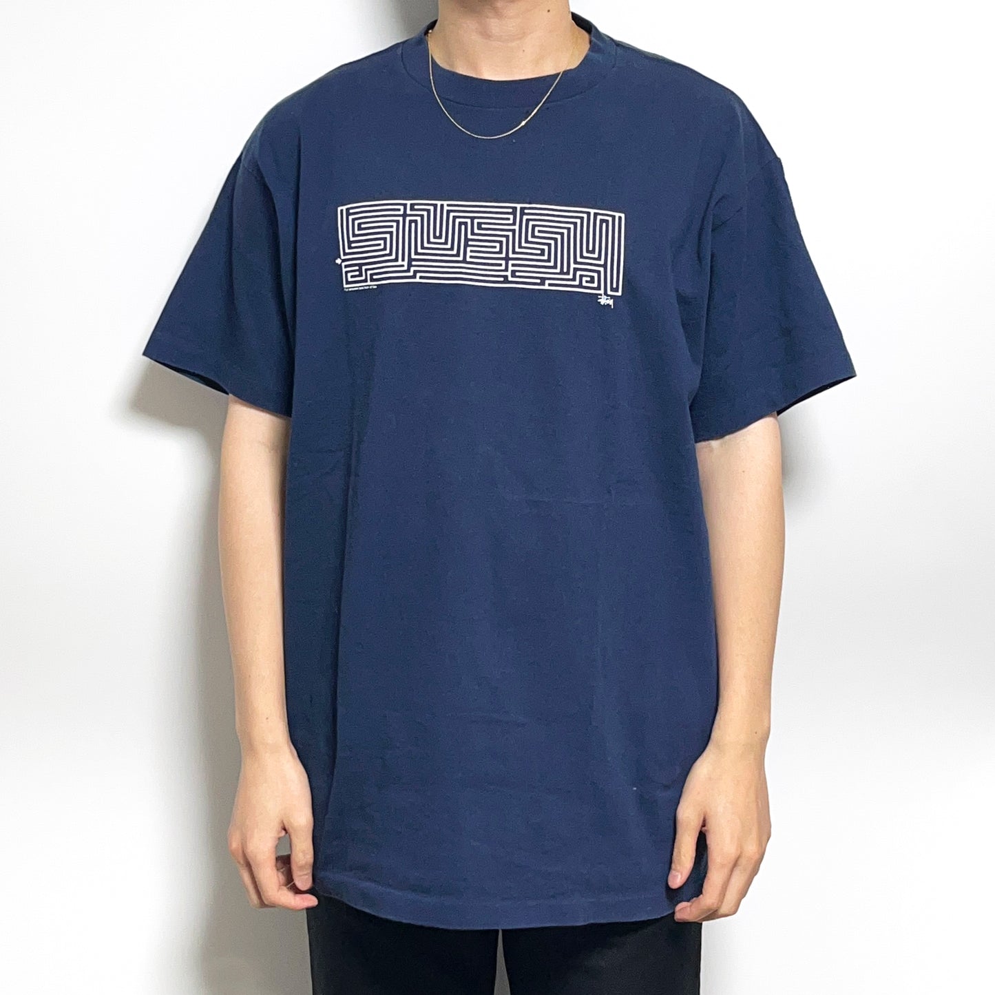 90's Old Stussy T "Maze" Size (XL)